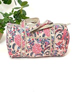 Sac de voyage sportif tactique de luxe en coton imprimé à la main à motifs floraux - Écologique, durable, de haute qualité, grande fermeture éclair