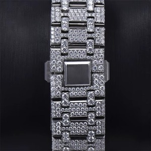 Reloj Automático con Incrustaciones de Moissanita VVS, Estilo Hip Hop de Lujo, Esfera Árabe, Reloj de Diamantes para Hombre, Personalizable - Product Image 6