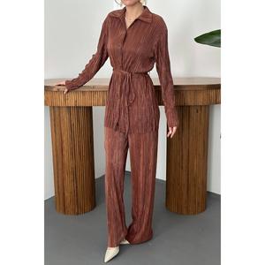 Costume en velours côtelé marron - Café - Product Image 4