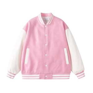 Nueva chaqueta universitaria unisex blanca con cuello levantado fino con estampado personalizado de moda con diseño frontal para hombres - Product Image 2