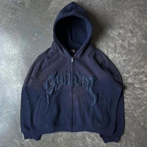 Sweat-shirts à capuche pour hommes de haute qualité, en coton et polyester, avec impression en relief, style streetwear, pour l'hiver, décontractés - Product Image 5
