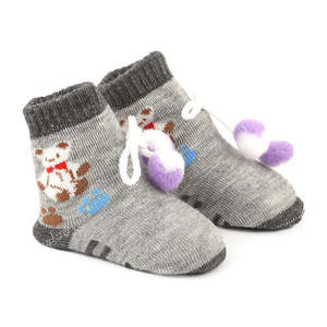 Newborn <b>Booties</b> - Grey - Product Image 3