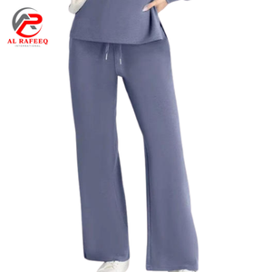 กางเกงขาบานเอวยางยืดมีเชือกรูดออกแบบโลโก้ได้ตามต้องการ - Product Image 5