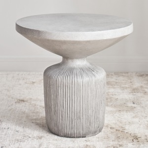 Conception incurvée élégante de Tableau de tambour en métal avec l'idéal durable lisse de meubles de finition argentée pour la table d'appoint ou l'affichage de Table basse - Product Image 1