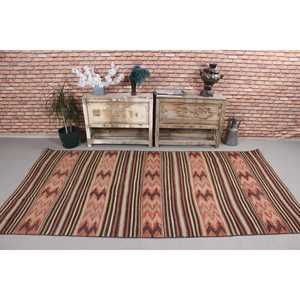 Tapis vintage 4,3x8,5 pieds, tapis turc, tapis à carreaux rouges - Product Image 2