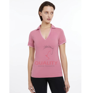 2025 camisa de montar a caballo para mujer, ligera, transpirable, de verano, Top ecuestre, tela elástica, tops de secado rápido que absorbe la humedad - Product Image 1