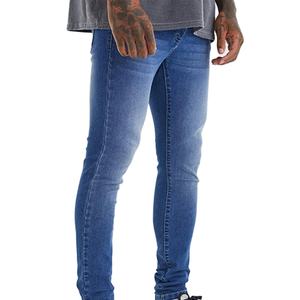 High Quality Slim Fit Stretchable <b>Denim</b> <b>Material</b> Cotton Jeans Top Sale Plain Regular Size Breathable Men's Jeans - Product Image 1