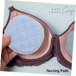 Coussinets d'allaitement en coton absorbant doux bleu clair Coussinets d'allaitement réutilisables pour les mamans de maternité Nouveau-né Alimentation Lavable Usage quotidien - Product Image 2