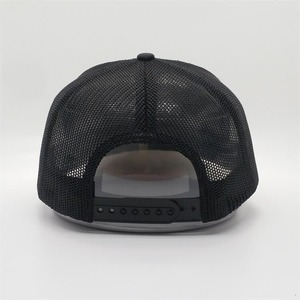 Casquette Trucker en Maille Noire avec Logo Montagne sur le Panneau Avant, Six Panneaux, Réglable, Unisexe, pour Activités de Plein Air, Fabricant Vietnamien - Product Image 4