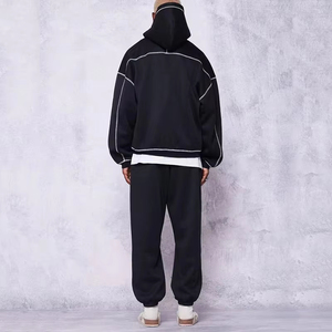Wholesale Bulk Winter Embroidered <b>Zipper</b> <b>Sweatshirt</b> Custom Men Oversized Hoodies Plus Size Casual with Custom Logo High Quality - Product Image 5