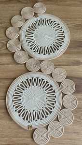 แผ่นรองจานทำจากหญ้าทะเลธรรมชาติขนาด35ซม. ทำด้วยมือ - Product Image 3