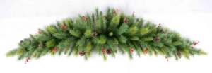 Artificial Christmas <b>Tree</b> Base Garland – Green & Snowy Pine Base Decoration with <b>LED</b> Lights 180/270/300cm - Product Image 5