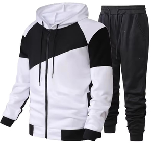 ชุดวอร์มสำหรับผู้ชายชุดวิ่งจ๊อกกิ้งผ้าขนแกะแบบปิดซิปออกแบบได้ตามต้องการสำหรับฤดูหนาว - Product Image 1