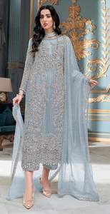 Vente en gros Salwar Kameez costume pakistanais prêt-à-porter brodé pour les femmes Eid Festival musulman robe ethnique OEM du Pakistan - Product Image 4