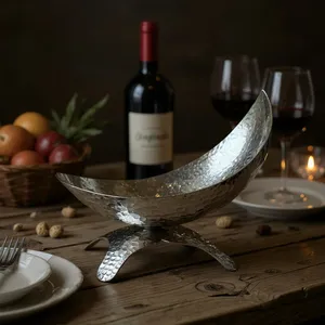 High Quality Multi-Purpose Stainless Steel Metal Serving <b>Bowl</b> with Smooth Finish for Salad Fruit <b>Snacks</b> and Food Serving Use - Product Image 1