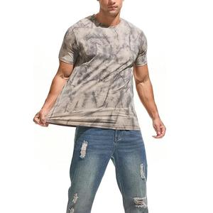 เสื้อยืดคอกลมแขนสั้นสำหรับผู้ชายผ้าคอตตอนแบบลาดเอียงพิมพ์ลายสะดวกสบายสำหรับ100% ดีไซน์ใหม่ - Product Image 4