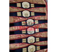Ceinture de championnat de boxe avec logo personnalisé, plaques métalliques et sangle en cuir, durable, professionnelle, taille adulte unisexe