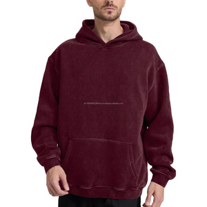 Sudadera con Capucha para Hombre, 350g, Peso Pesado, Sudadera de Lujo Lavada, Sudadera con Capucha Lavada al Ácido Personalizada, Mezcla de Algodón 2026 - Product Image 1