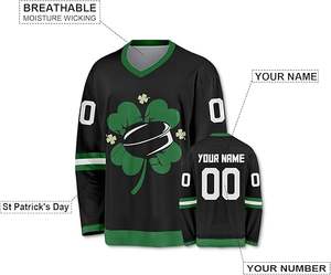 Camiseta de hockey sobre hielo Premium de alta calidad con sublimación personalizada y nombre y número personalizados con logotipo personalizado en Camiseta deportiva - Product Image 4