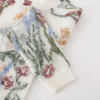 Pull à manches longues de haute qualité printemps personnalisé brodé Floral femme Style français cachemire tricot femmes pull respirant