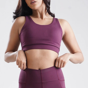 Soutien-gorge de sport sans couture à soutien élevé pour femmes léger et personnalisable Impression de logo Vêtements de fitness en gros Conception sans manches - Product Image 2