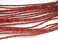 Perles rondes facettées de 4,5 mm en grenat rouge d'Afrique du Mozambique, pierres précieuses en vrac de haute qualité, 14 brins