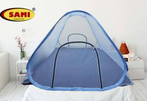 มุ้งกันยุงแบบพับได้ (เตียงคู่ขนาดคิงไซส์ พร้อมผ้ารองฐาน รองรับตัวเองได้ ใช้ได้ทุกฤดู ขนาด 7x7 ฟุต) - Product Image 5