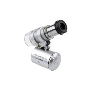 Loupe de poche LED 60X AEK-Tech, loupe de lecture portable avec construction en verre et en métal - Product Image 1