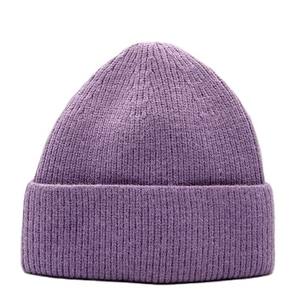 2025หมวกถักนิตติ้งใส่ได้ทั้งผู้หญิงและผู้ชายหมวกบีนนี่สีพื้นให้ความอบอุ่นในฤดูหนาว - Product Image 5