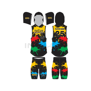 Nuevo diseño 7v7 bandera uniformes sin mangas con capucha Top con pantalones tendencia sublimada fútbol Jersey 7v7 uniformes camiseta de fútbol - Product Image 1