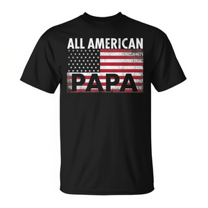 T-shirt All American Papa Flag USA per la festa del papà del 4 luglio - Product Image 2