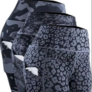 Pantalones cortos de gimnasio personalizados para mujer Pantalones cortos de yoga sin costuras para fitness y correr con patrón sólido para entrenamiento y Deportes - Product Image 1