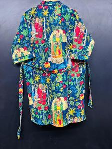 Winter Wear <b>Quilted</b> Kantha Stripe Eco-Friendly Handmade Indian Women's Cotton Jacket - Product Image 5