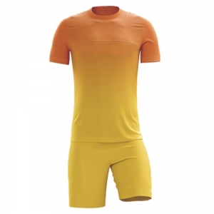 Vente en gros de maillots de football personnalisés à manches courtes en nylon/cachemire 220g à séchage rapide unisexe avec impression par transfert thermique - Product Image 4