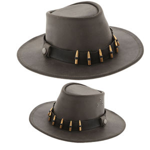 Chapeau de cowboy en cuir de qualité supérieure pour hommes, respirant, pour l'équitation en plein air, les voyages, les sports, les vêtements décontractés - Product Image 3