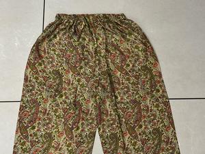 Boho Hippie Silk Pant, <b>Women</b> Comfortable Yoga <b>Trouser</b> Silk Pant, Bohemian Floral Printed Silk Loose Palazzo Pant for <b>Women</b>. - Product Image 4