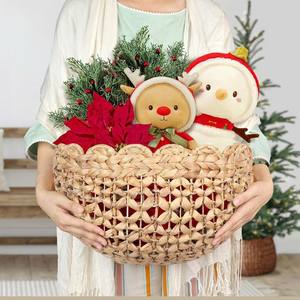 Cesta Colgante Boho para Almacenamiento, Decoración de Pared, para Flores, Entrada, Cesta Colgante de Jacinto de Agua - Product Image 1