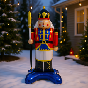 Ballon gonflable soldat casse-noisette 64x106cm, décorations de jardin pour les fêtes en plein air - Product Image 3
