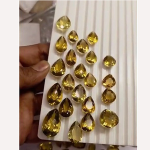 60 pièces de quartz jaune naturel, 11 mm, 25 mm, ovale, poire, taille trillion, 580 carats, lot Iroc Sales, pierres précieuses facettées de haute qualité, 128 $ US - Product Image 1