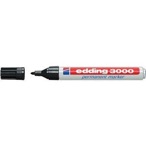 EDDING 3300 Paquete de 10 Rotuladores Permanentes Negros, Ancho de Línea de 1-5 mm, con Punta Biselada - Product Image 1