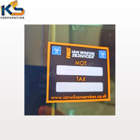 Autocollant statique transparent réutilisable en PVC pour vitrine, imperméable, écologique, personnalisable pour entreprises/luxe, format sur mesure, impression CMJN 4 couleurs, logo pour pare-brise