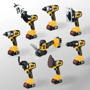 Professional 20V Cordless Power Tool Combo Kit Includes Drill Sander 12 Multi-Heads Newest Power Tools Customizable OEM Support