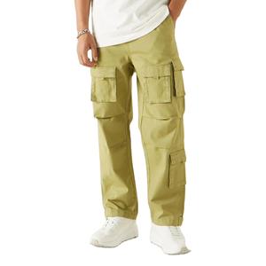 Pantalon cargo en denim stretch de style droit, de haute qualité, respirant et avec technique de lavage, fabriqué au Pakistan - Product Image 4