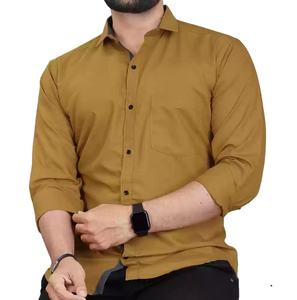 Respirant nouvelle mode hommes chemises habillées 2024 nouveautés coton fait sur mesure hommes chemises habillées - Product Image 1