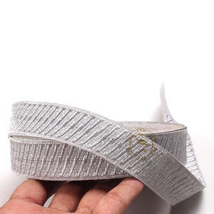 Garniture de tresse de dentelle de gallon d'argent damas pour uniformes de cérémonie dentelle d'infanterie colorée personnalisée à vendre - Product Image 5