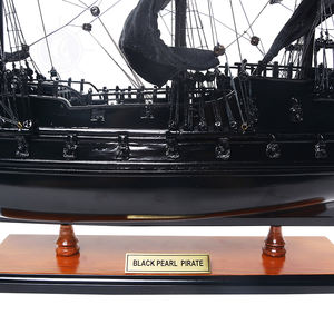 Modelo de barco de madera pirata perla negra para suministros de arte y artesanía y decoración de madera decoración rústica para el hogar (50Lx16. 5Wx48H cm) - Product Image 4