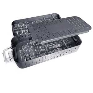 Caja Metálica Vacía Veterinaria para Almacenamiento de Instrumentos Quirúrgicos Ortopédicos, Juego de Instrumentos de Uso Manual con Certificación CE - Product Image 1