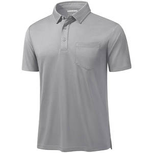 Chemise de golf personnalisée à manches courtes pour homme, 220 grammes, polyester/coton thermique, prête pour l'hiver, coupe-vent, unie, vêtement sur mesure - Product Image 4