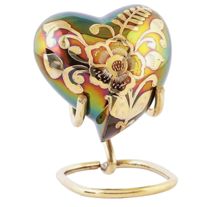 Urna Conmemorativa para Adultos con Diseño Elegante para Guardar Cenizas, Urna Conmemorativa de Aluminio en Forma de Corazón, Urna Funeraria de Metal Más Vendida - Product Image 1