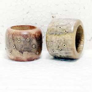 Rond de serviette en bois de qualité supérieure décoratif à usage quotidien ronds de serviette en bois naturel pour la décoration de table de mariage - Product Image 1